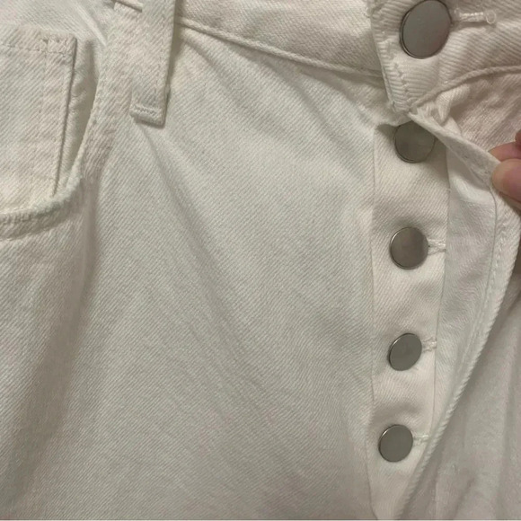 Favorite Daughter High Waist Boyfriend Jeans White Distressed Size 31 NWT New - Picture 6 of 14